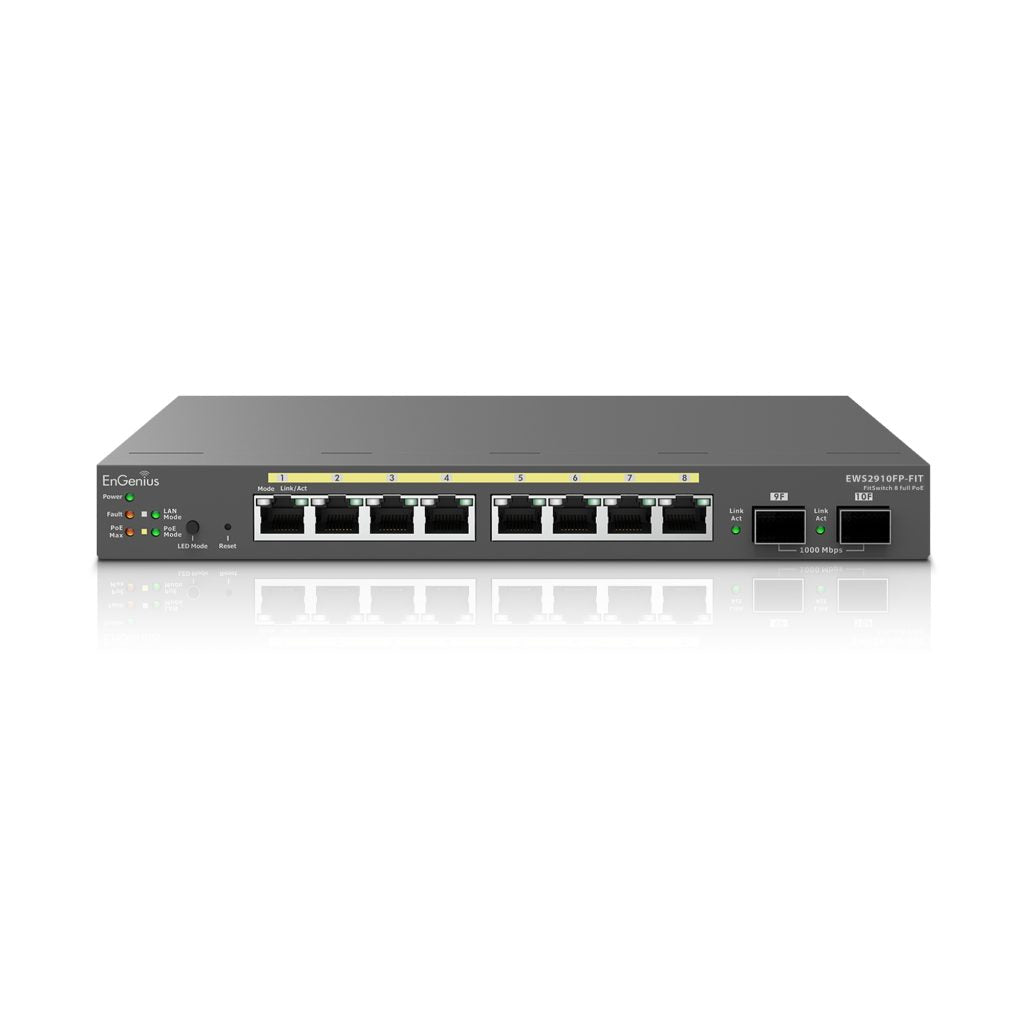 EnGenius EWS2910FP-FIT 8-Port Gigabit PoE+ Managed Switch with SFP Uplinks