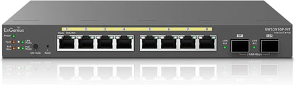 ENGENIUS EWS2910P-FIT 8-Port Gigabit PoE+ L2+ Switch with 2 SFP, 55W Budget