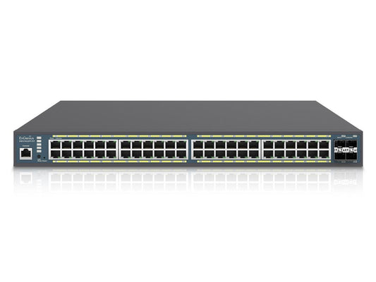 ENGENIUS FIT MANAGED EWS7952FP-FIT 48-PORT GIGABIT POE+ L2+ SWITCH WITH A 740W POE BUDGET, 4 SFP PORTS. SELECT CLOUD OR ON-PREMISES MANAGEMENT OPTIONS