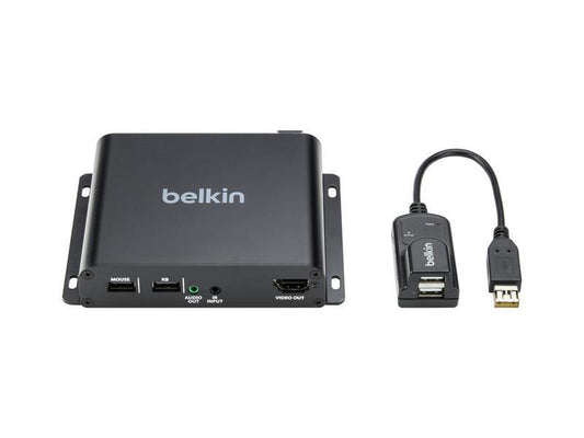 The Belkin EXTENDER KVM RECEIVER SFP-UNIVERSAL VIDEO is a specialized solution designed to extend KVM connections in enterprise and government environments. Built with TAA compliance and manufactured in the United States, it aligns with stringent procurement standards. This device ensures high performance and reliability for secure and efficient control of remote systems.