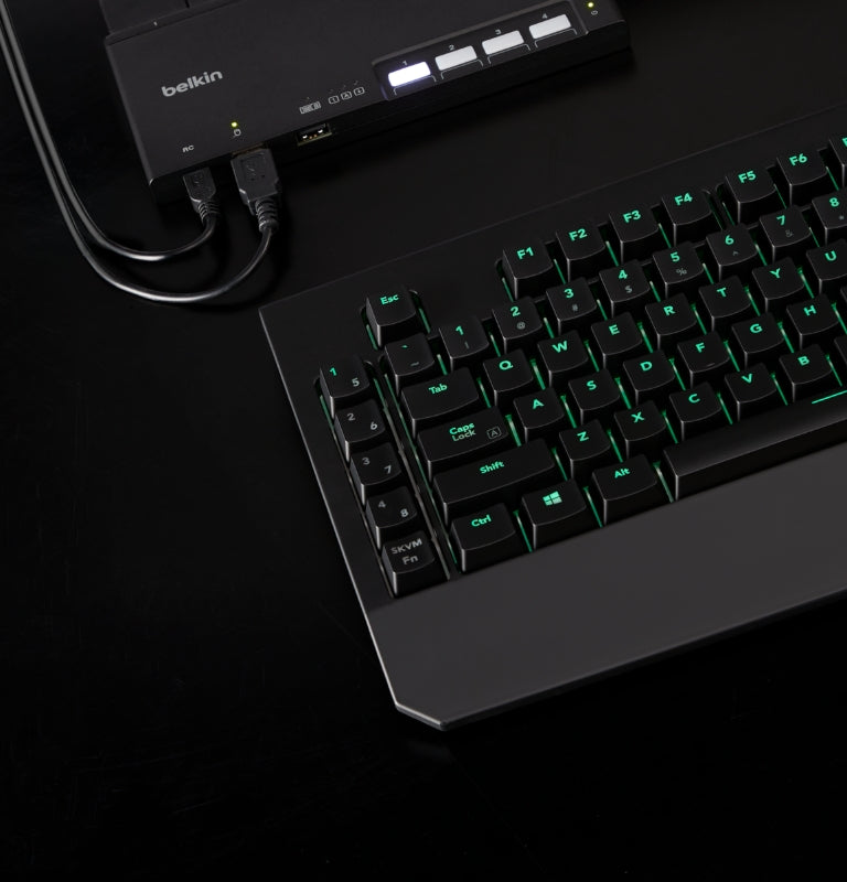 Télécommande KVM sécurisée Belkin avec clavier intégré, F1DN008KBD