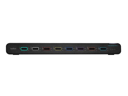 Belkin 8-Port Single Head DP/HDMI KVM Switch offers secure desktop switching with NIAP PP 4.0 compliance. Supporting up to 4K@60Hz resolution and customized port labeling, it's ideal for sensitive multi-computer environments requiring high visual fidelity and certified data protection.