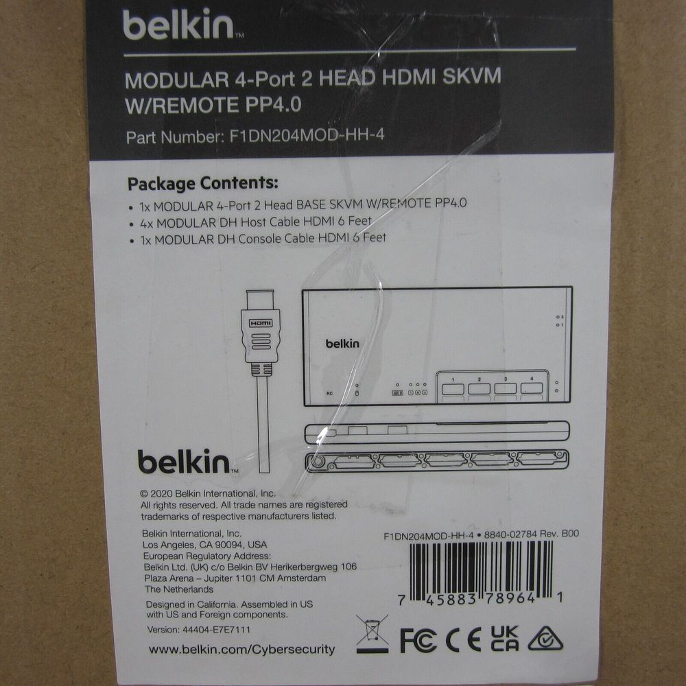 Belkin Modular 8-Port 1-Head Base SKVM with Remote PP4.0