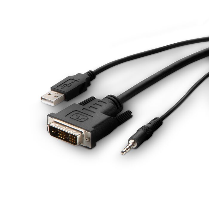 Belkin TAA DVI to HDMI/USB/Audio Cable, 6 Ft, M/M, F1DN1CCBL-DH6T