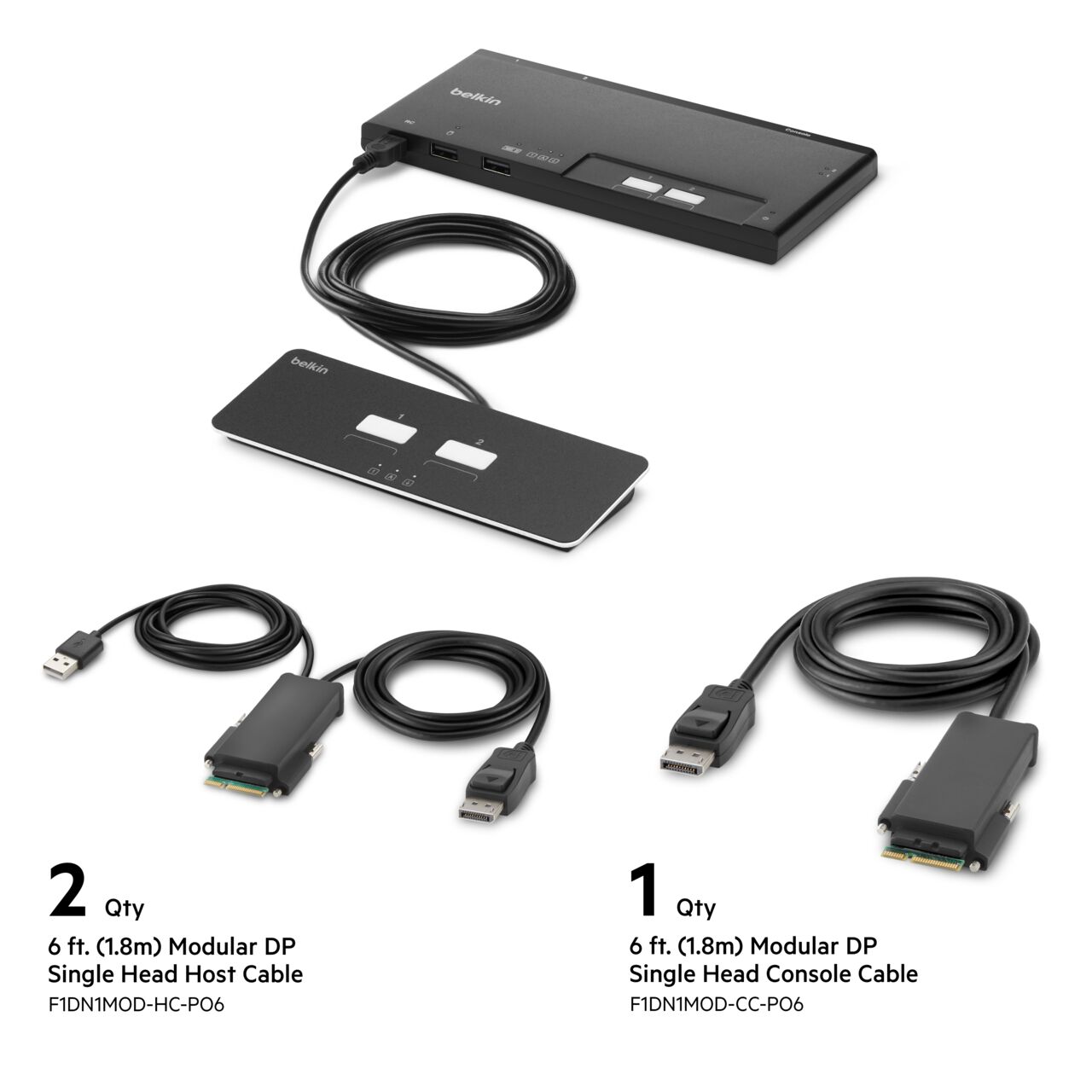 Belkin Modular VGA w/ Audio Host Cable, 6 ft (F1DN1MOD-HC-V06)
