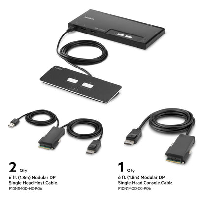 Belkin Modular VGA w/ Audio Host Cable, 6 ft (F1DN1MOD-HC-V06)