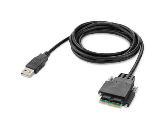 Belkin's Modular USB Cable for KM Switches offers a secure and reliable connection tailored for KVM applications. With a generous 6-foot length and TAA compliance, it’s a dependable option for secure IT environments and professional installations. Built in the United States, this cable ensures robust support for secure data switching setups.