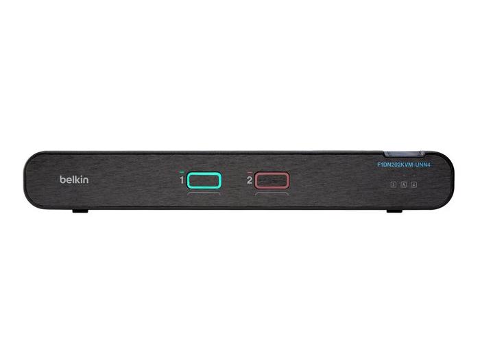Belkin 2-Port Dual Monitor KVM Switch enables secure desktop control with both DisplayPort and HDMI, supporting up to 4K@60Hz resolution. Designed for NIAP Protection Profile 4.0 compliance, it ensures high-level data separation and secure switching for government and enterprise environments. Ideal for multi-computer, dual-display setups without CAC integration.