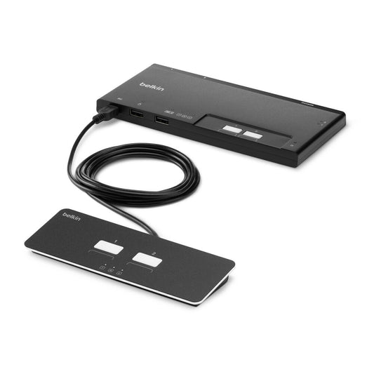 Belkin 2-Port Dual Head Modular Secure KVM Switch Base, F1DN202MOD-BA-4