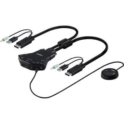 Commutateur KVM sécurisé Belkin à 4 ports pour deux écrans avec prise en charge DP/HDMI
