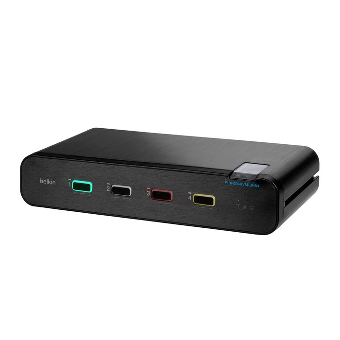 Belkin 4-Port Dual Monitor Secure KVM Switch F1DN204KVM-UNN4