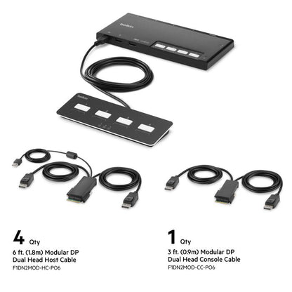 Belkin 4-Port Dual Head Secure Modular KVM Switch PP4.0