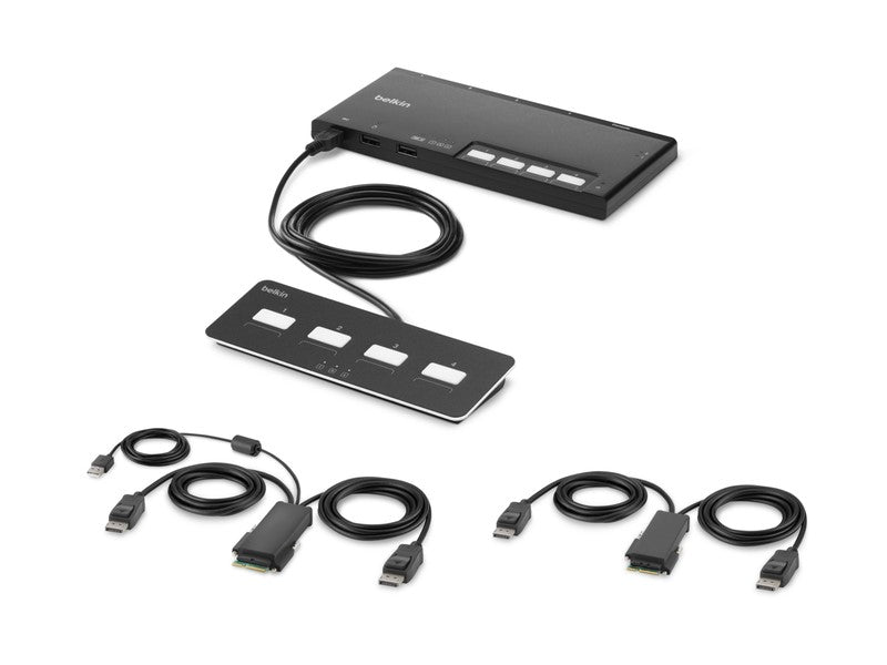 The Belkin Modular Secure KVM series delivers advanced security features that meet Common Criteria and NIAP Protection Profile 4.0 in a compact footprint. Designed for secure desktop environments, it enables users to control multiple systems efficiently while maintaining high assurance through hardware-based isolation. Built in the USA and TAA-compliant, this KVM is ideal for mission-critical applications.