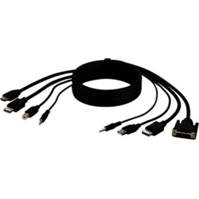 Belkin TAA DVI to HDMI/DP/USB/Audio Cable, 10ft (F1DN2CC-DHPP10T)