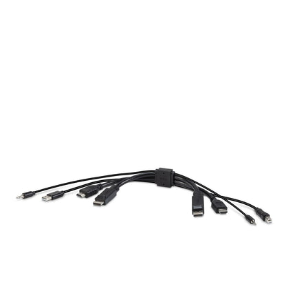 Câble KVM double Belkin TAA HDMI, DP, USB, audio, 3 m (F1DN2CC-HHPP10T)