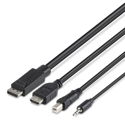 Câble KVM double Belkin TAA HDMI, DP, USB, audio, 3 m (F1DN2CC-HHPP10T)