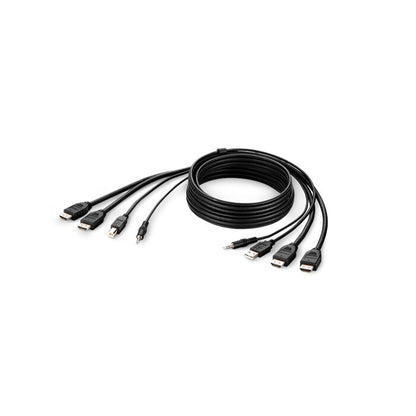 Belkin TAA Dual HDMI/USB/Audio KVM Cable, 10ft, M/M