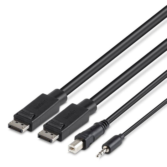 Belkin TAA Dual HDMI/USB/Audio KVM Cable, 10ft, M/M