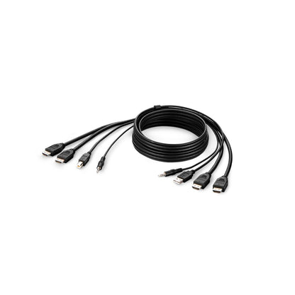 Belkin TAA Dual HDMI/USB/Audio KVM Cable, 10ft, M/M