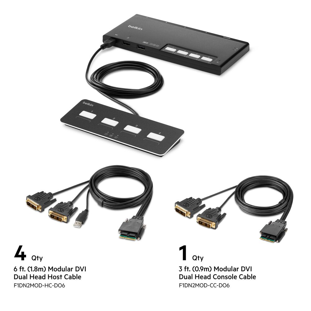 Belkin F1DN2MOD-CC-D06 Modular DVI Console Cable, 6ft