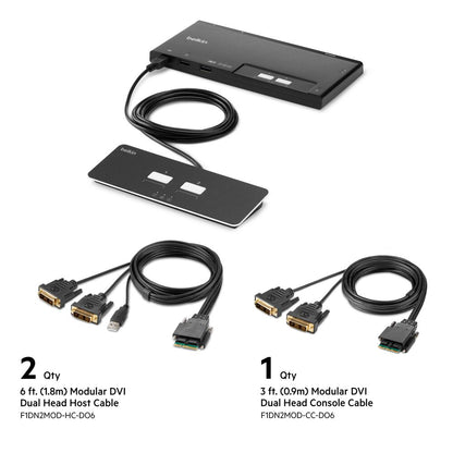 Belkin F1DN2MOD-CC-D06 Modular DVI Console Cable, 6ft