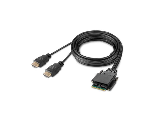 The BELKIN MDLR DH Console Cable is a high-quality 6-foot HDMI to modular system cable designed for professional console applications. Featuring male connectors on both ends and TAA compliance, it ensures seamless integration in secure or government-grade environments. Includes a 3-year warranty for added reliability.