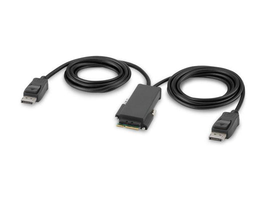 This Belkin system cable features a DisplayPort to Modular male-to-male configuration, designed specifically for dual-head to modular SKVM DisplayPort console setups. With a durable 6-foot length and black finish, it supports seamless connections in enterprise environments. Backed by a 3-year warranty, it's ideal for secure, high-performance KVM deployments.