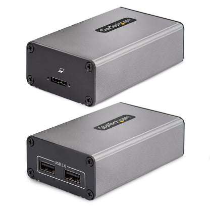 Extension StarTech USB 3.0 2 ports sur fibre OM3, 350 m, LC/LC, hub USB-A