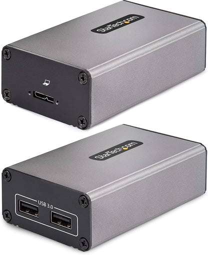 Extension StarTech USB 3.0 2 ports sur fibre OM3, 350 m, LC/LC, hub USB-A