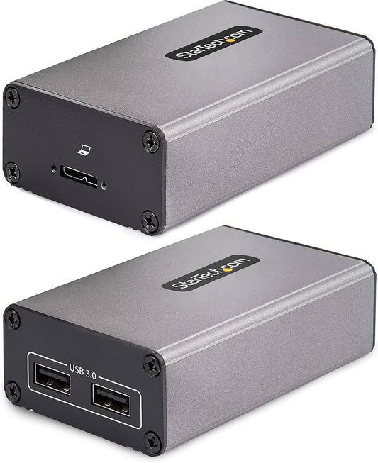 Extension StarTech USB 3.0 2 ports sur fibre OM3, 350 m, LC/LC, hub USB-A