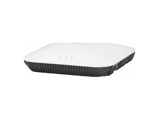 The Fortinet FortiAP-431G is a high-performance indoor wireless access point featuring tri-radio connectivity with Wi-Fi 6E support across 2.4, 5, and 6GHz bands. Designed for dense environments, it delivers exceptional throughput with 4-stream capability on each radio, enabling dual 5G operation and optimized multi-device performance.