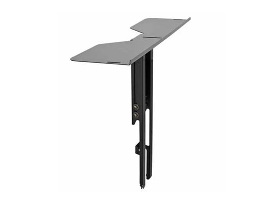 The CHIEF FCA503 is a high-quality black powder-coated steel shelf designed for use with AV racks, fusion carts, and display systems. Featuring a secure front lip and open-bottom design, it protects mounted devices and ensures reliable airflow. TAA and UL certified, it meets stringent compliance standards suitable for government and commercial deployments.