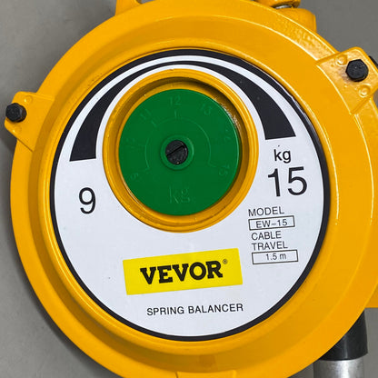 VEVOR BestEquip Spring Balancer Retractable Tool Holder 1.5m Length 20-33lbs(9-15kg) Yellow EW-15