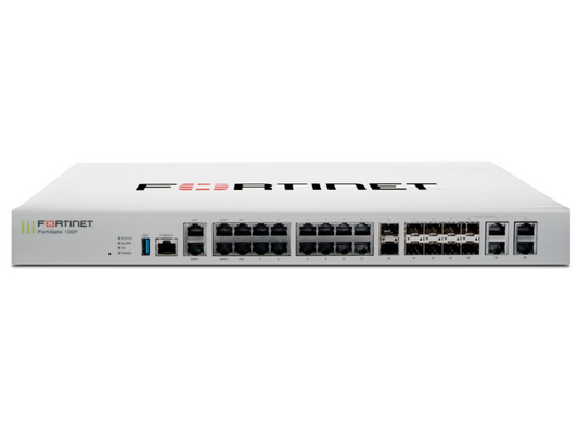 Fortinet FortiGate-100F with 3YR FortiCare & FortiGuard, 10Gbps Firewall