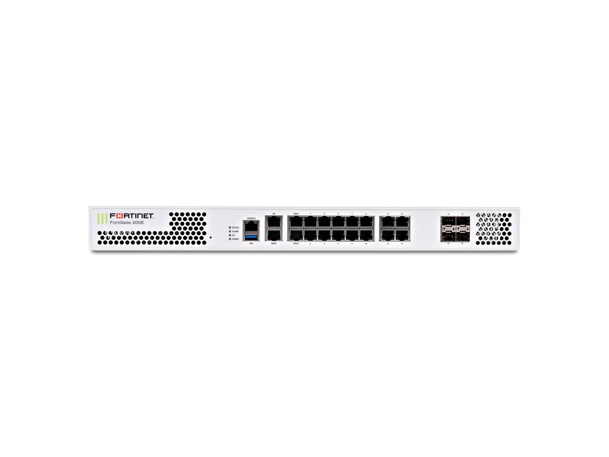 The Fortinet FortiGate-200E with a 5-Year FortiCare Premium and FortiGuard Enterprise Protection bundle delivers high-performance threat protection for mid-sized to large enterprises. With hardware-accelerated VPN, intrusion prevention, and full-spectrum security capabilities, this appliance ensures network integrity at scale. Ideal for organizations seeking robust security with predictable long-term support.