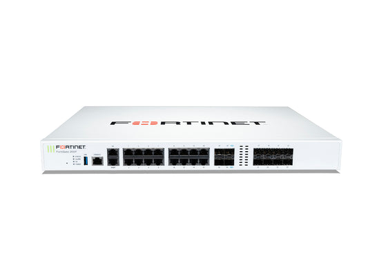 The Fortinet FortiGate-200F delivers high-performance network security, combining the FG-200F hardware with 5 years of FortiCare Premium and FortiGuard Enterprise Protection. Designed for enterprise environments, it provides exceptional throughput, session handling, and unified threat management in a 1RU form factor.