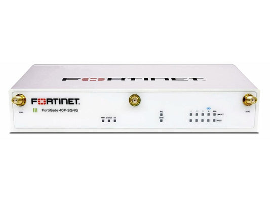 The FortiGate-40F-3G4G combines hardware-level performance with robust enterprise-grade security. This bundle includes 3 years of FortiCare Premium support and FortiGuard Enterprise Protection, delivering a high-throughput firewall solution with LTE connectivity ideal for distributed enterprises and branch offices.