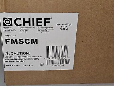Boîtier de plafond Chief FMSCM Fusion, réglable en hauteur, noir