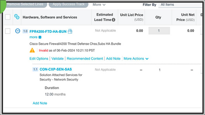 Kit d'accessoires réseau CISCO Firepower 4000 FIPS