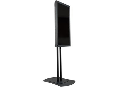 The Peerless FPZ-600 Flat Panel TV Stand supports 50 to 90-inch displays with a robust 200 lb weight capacity. Its VESA compatibility (100, 200 x 100, 200 x 200mm) offers versatile mounting options, ideal for commercial AV setups or conference rooms. Built in the USA and TAA compliant, it's a dependable choice for professional environments requiring secure flat panel placement.
