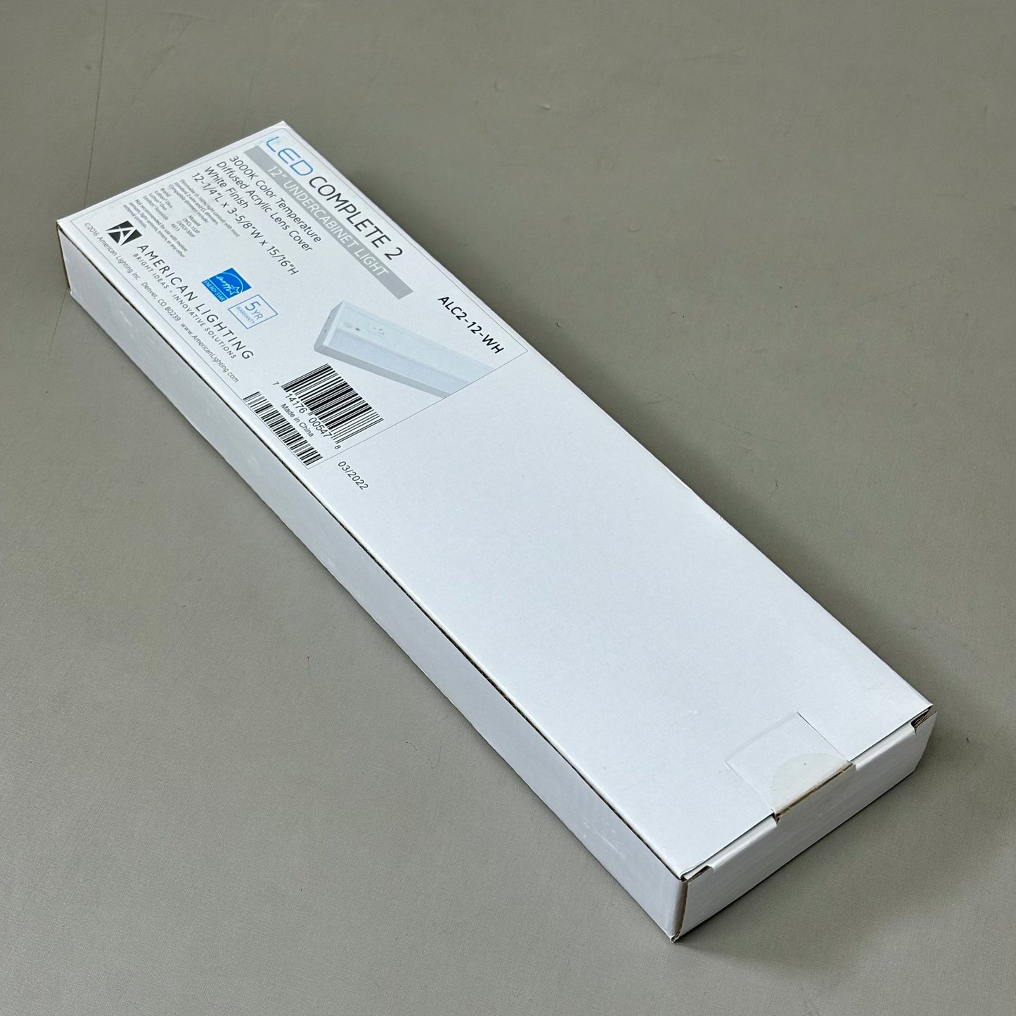 AMERICAN LIGHTING 2 LED Under Cabinet Light 12" 4W 3000K White ALC212WH
