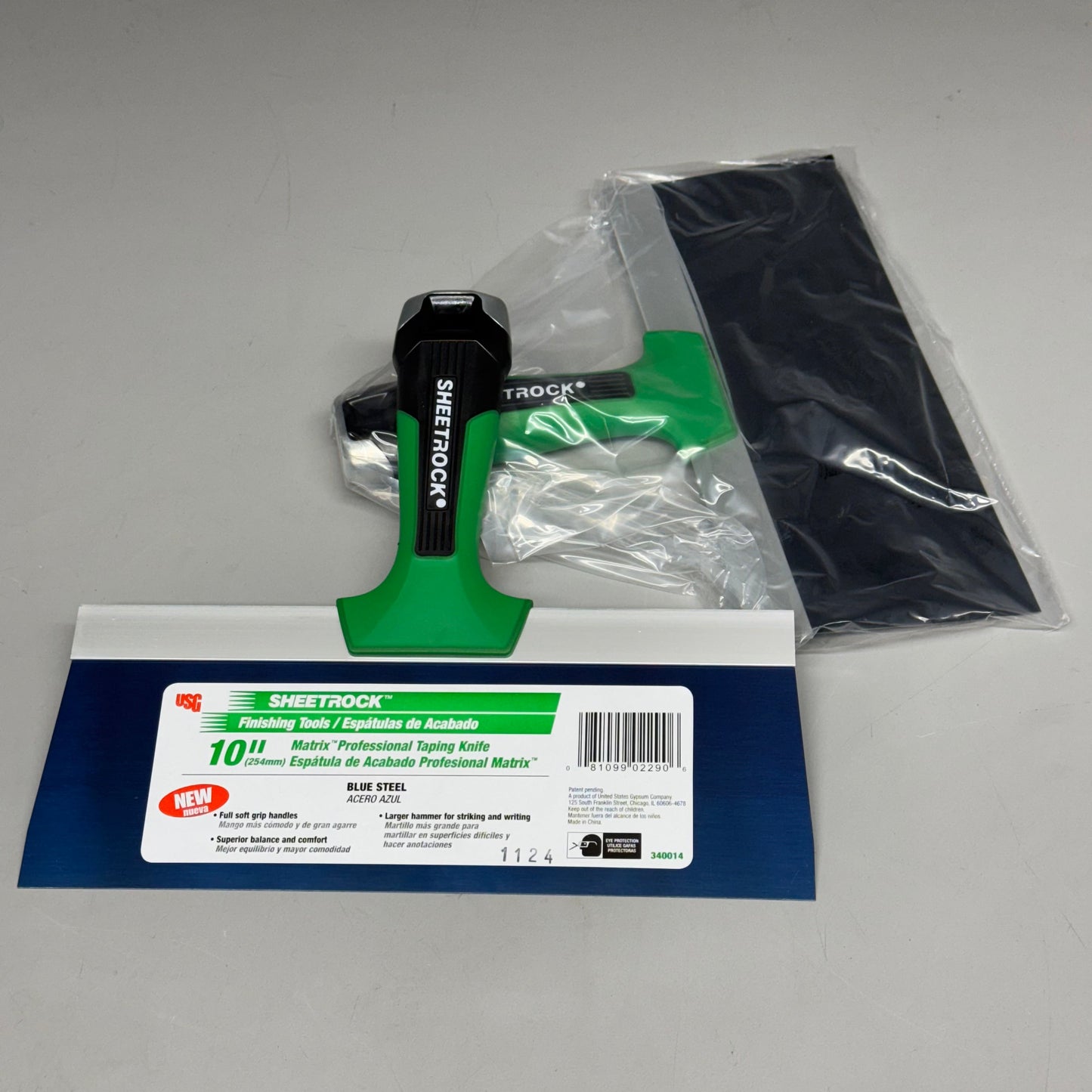 USG SHEETROCK TOOLS (2 PACK) Classic Professional Taping Knife 10" Green 340014