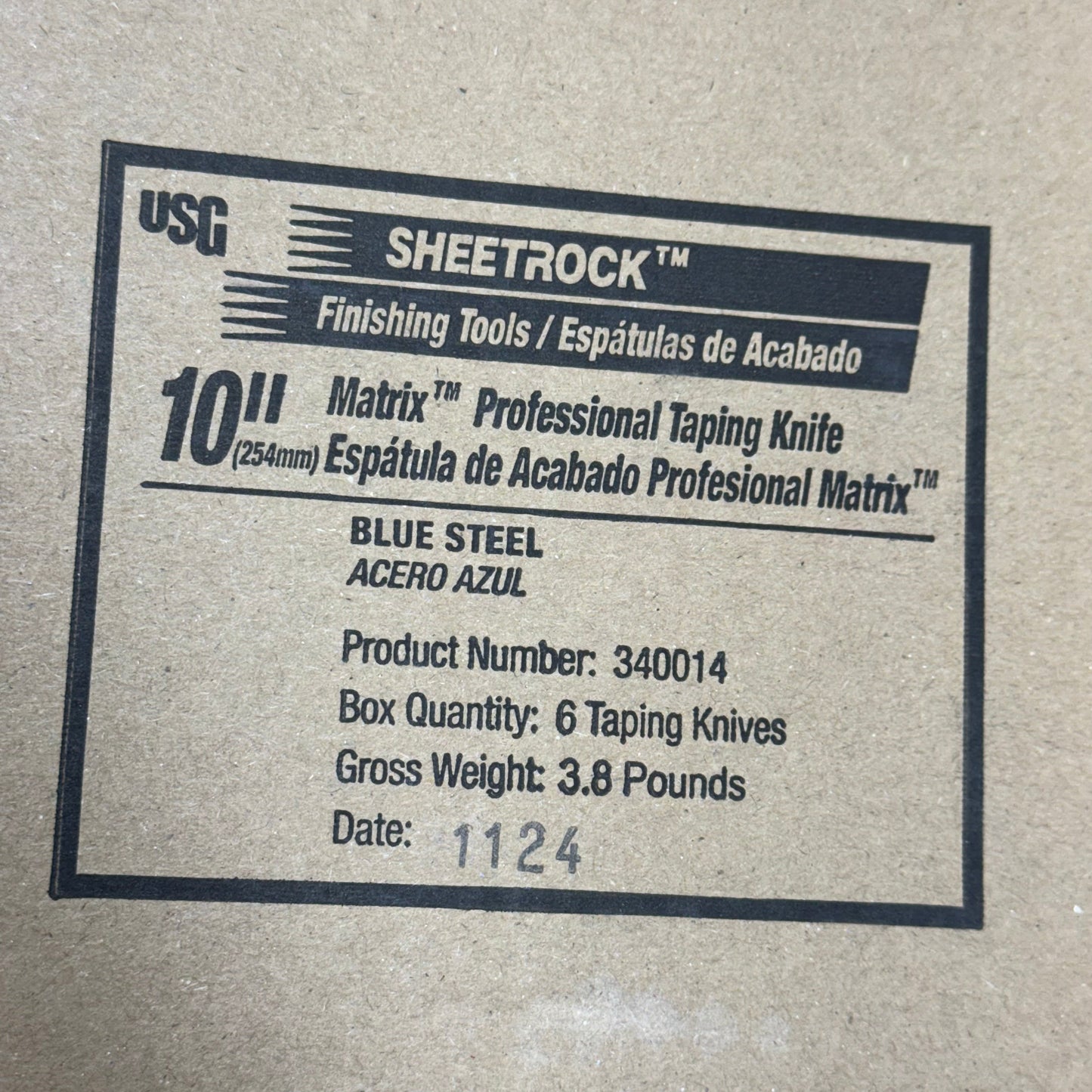 USG SHEETROCK TOOLS (2 PACK) Classic Professional Taping Knife 10" Green 340014