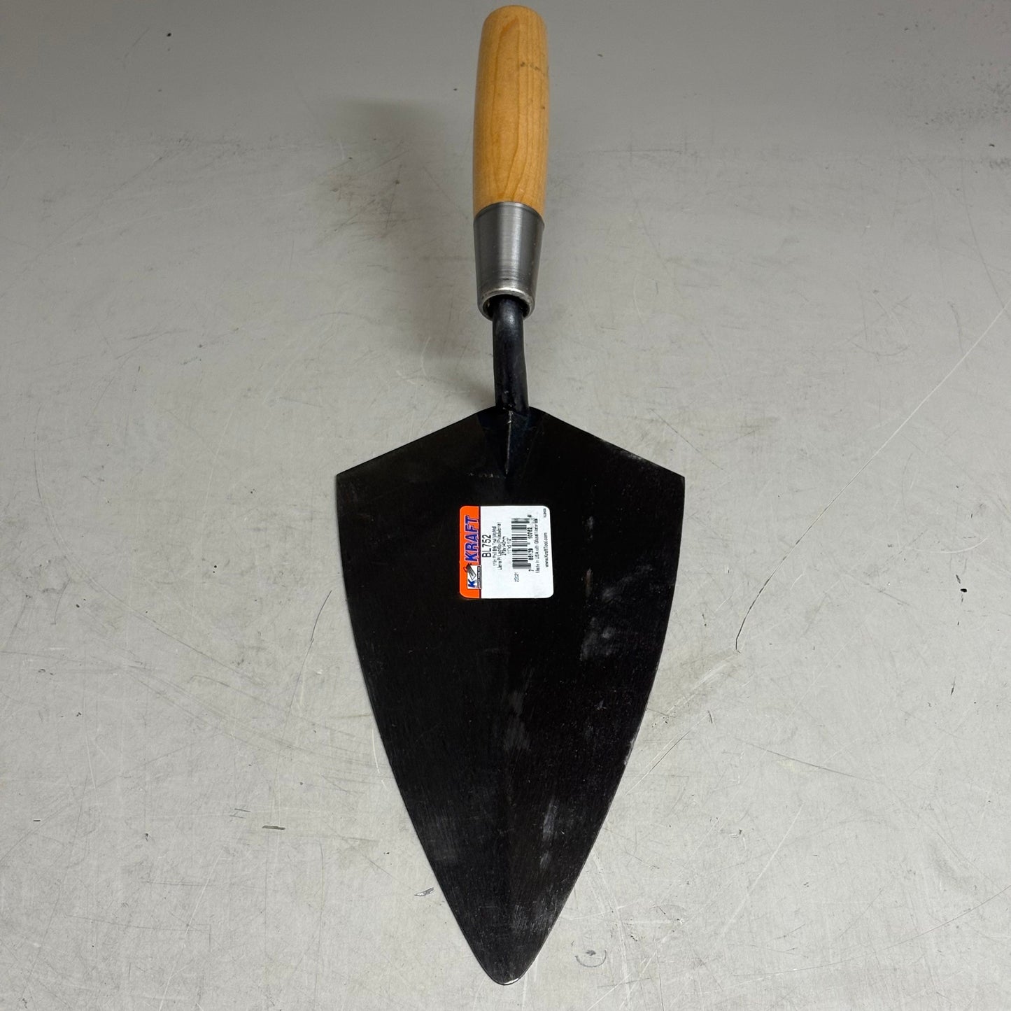 KRAFT TOOL CO Philadelphia Brick Trowel with Wood Handle 11" BL752