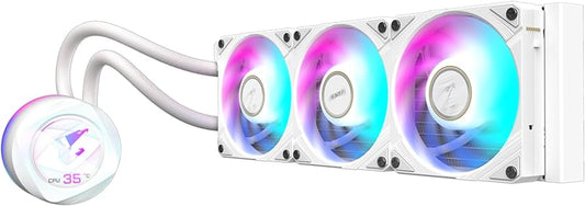 GIGABYTE AORUS WATERFORCE X II 360 ICE Liquid CPU Cooler, White, 360mm