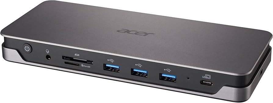 ACER Dock ADK233 USB-C Gen1 Docking Station Silver with US Power Cord