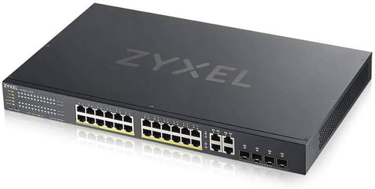 Zyxel GS1920-24HPv2 28-Port Gigabit PoE+ Hybrid Cloud Managed Switch