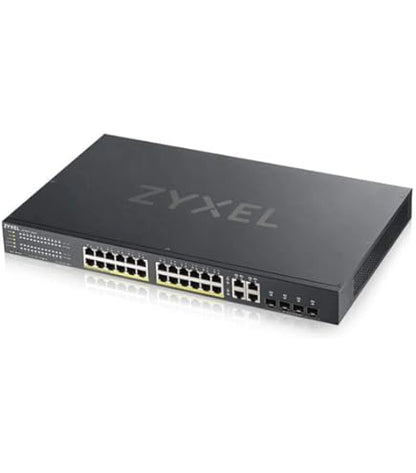 Zyxel GS1920-24HPv2 28-Port Gigabit PoE+ Hybrid Cloud Managed Switch