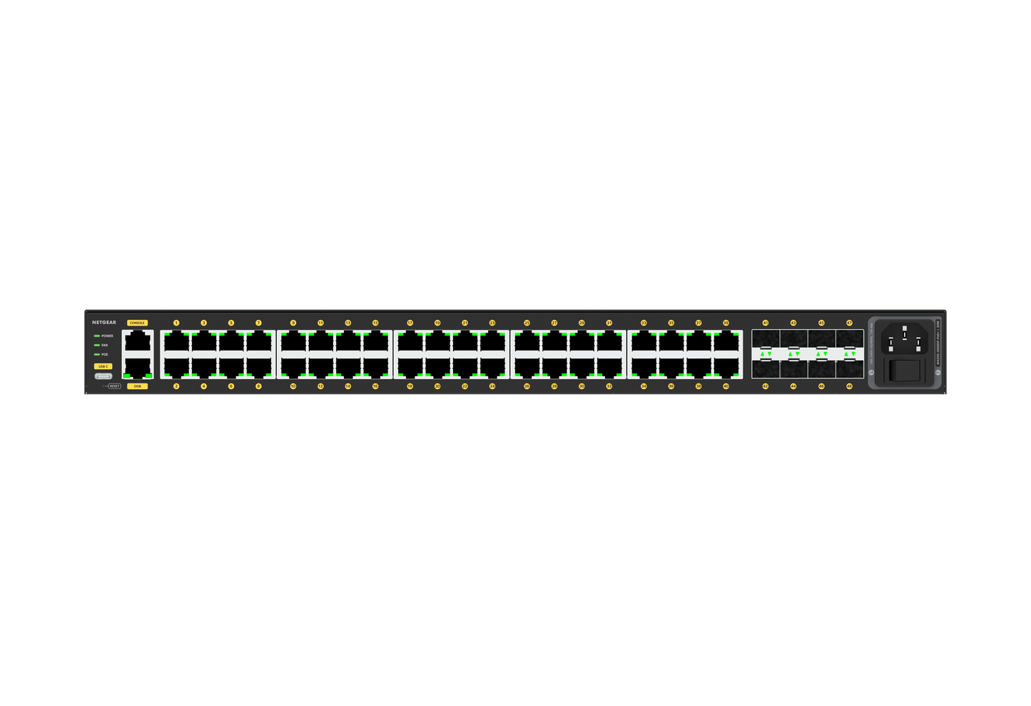 Switch administrable NETGEAR M4250-40G8XF-POE+ 52 ports avec PoE 960 W