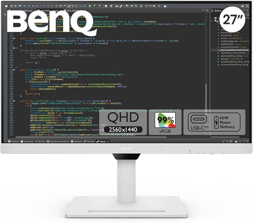 Moniteur BenQ GW2790QT 27 pouces IPS QHD, 75 Hz, blanc